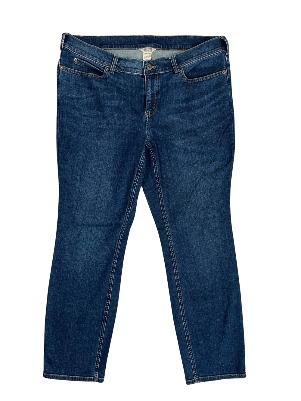 Duluth Trading Jeans Womens Size 16W Straight Med Wash Western Americana Casual